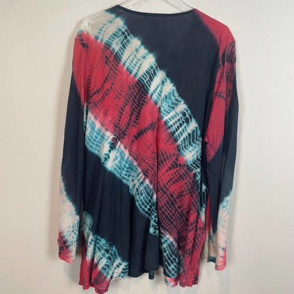 Michael Kors Tie Dye Cotton Embroidered Tunic Top - Picture 4 of 6